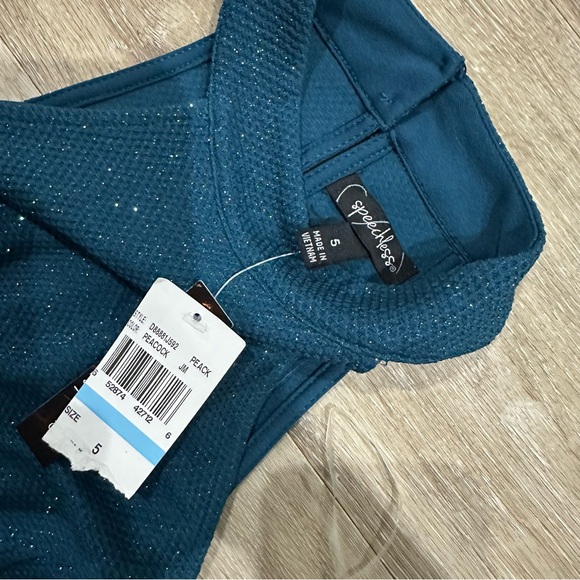 Teal Sparkly Dress Size 5 NWT - Picture 5 of 6